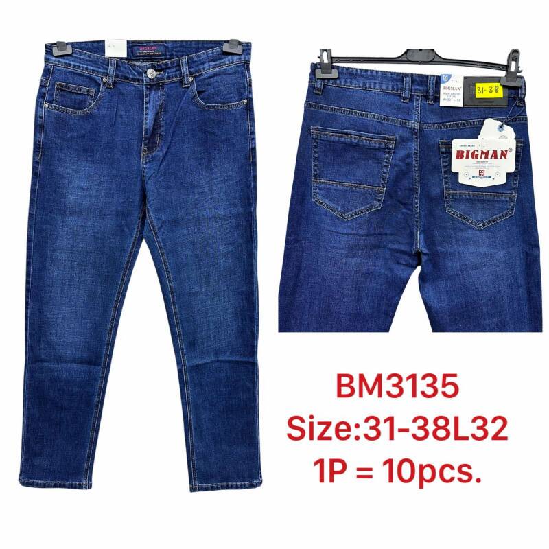 Spodnie jeansy meskie Roz 31-38, 1 Kolor .Paczka 10 szt